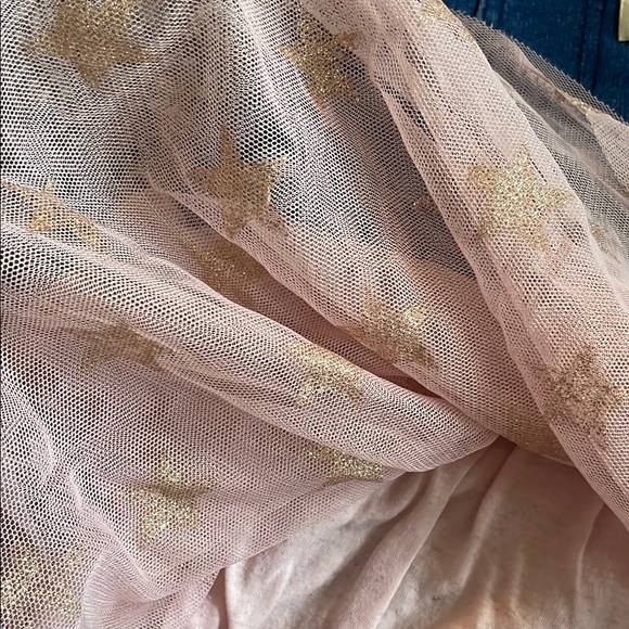 DKNY Blue Denim and Pink Tulle Girls Overalls - Picture 4 of 11